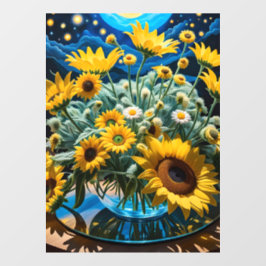 Autocollant Pour Fenêtre Bodegón Flores y Noche 1 - 001