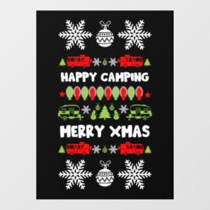Autocollant Pour Fenêtre Bonne saison de Noël caravane