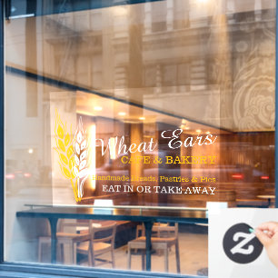 Autocollant Pour Fenêtre Boulangerie artisanale écriteau de blé
