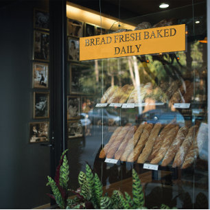 Autocollant Pour Fenêtre Boulangerie Pain Fraîché Quotidien Transparent