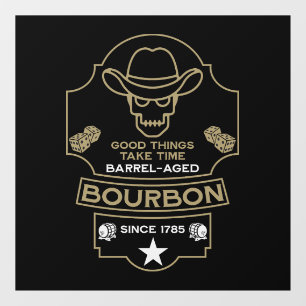 Autocollant Pour Fenêtre Bourbon Whiskey Art