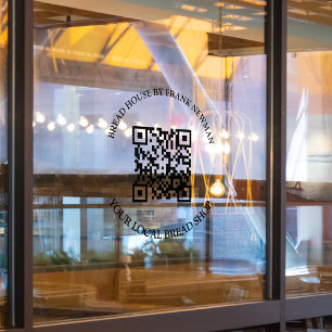 Autocollant Pour Fenêtre Boutique commerciale du code QR