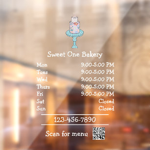 Autocollant Pour Fenêtre Boutique de boulangerie de gâteaux