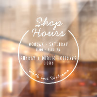 Boutique Horaires d'ouverture Clôture de fenêtre