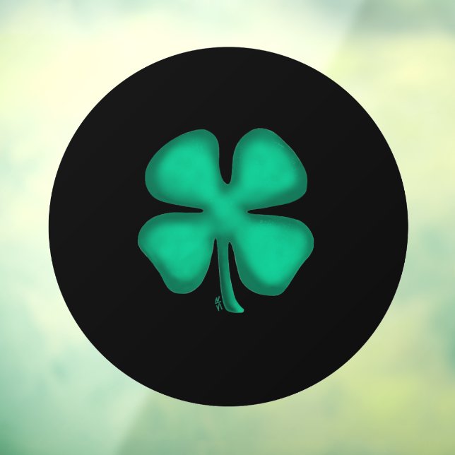 Autocollant Pour Fenêtre Bouton de fermeture en cercle noir irlandais (Feuille 3)