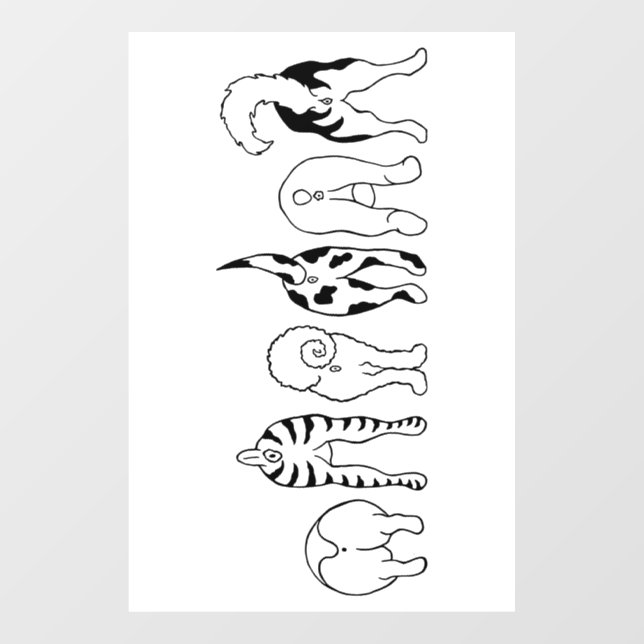 Autocollant Pour Fenêtre Boutons de chien (Feuille)