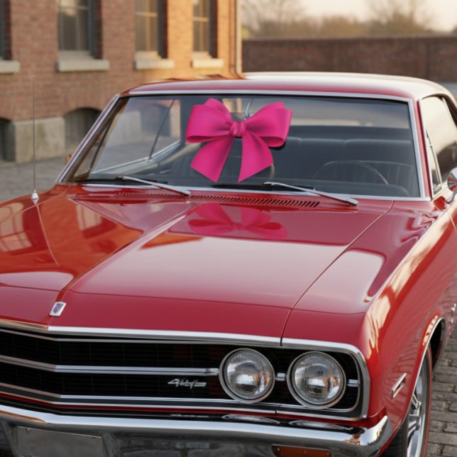 Autocollant Pour Fenêtre Bow rose Extra Grande Clin de fenêtre (Pink Bow Extra Large Window Cling)