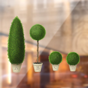 Autocollant Pour Fenêtre Boxwood Topior Garden Personnalisé Monogramme Alph