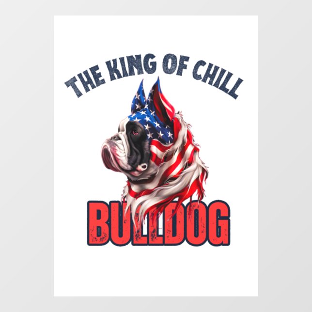 Autocollant Pour Fenêtre Bulldog (Feuille)