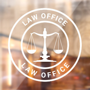 Autocollant Pour Fenêtre Bureau du droit moderne Bienvenue
