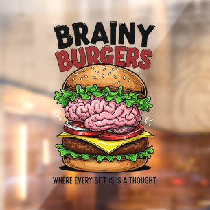Autocollant Pour Fenêtre Burgers Intelligents