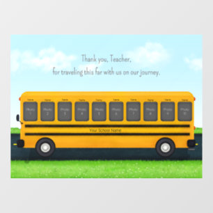 Autocollant Pour Fenêtre Bus de l'école Merci avec 10 photos