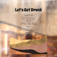 Buvons Drunk Transparent Funny Boho Mariage bar