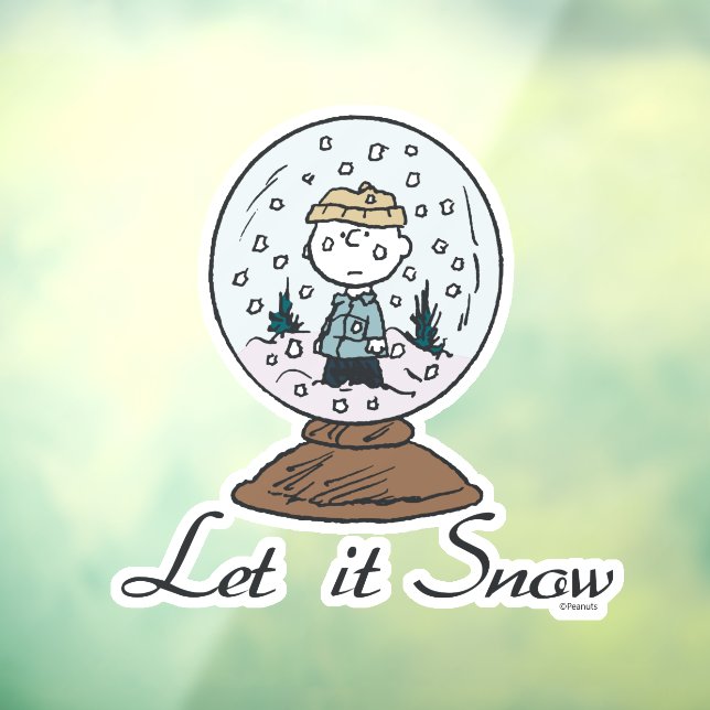 Autocollant Pour Fenêtre cacahuètes | Charlie Brown Snow Globe (Feuille 3)
