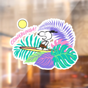 Autocollant Pour Fenêtre cacahuètes Cowabunga Snoopy