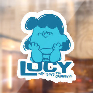 Autocollant Pour Fenêtre cacahuètes   Lucy Who Says I'm Crabby? ?