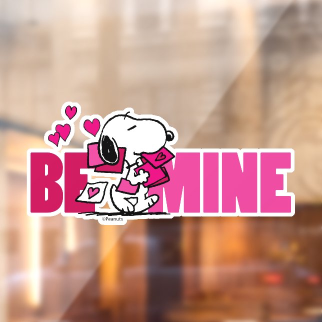 Autocollant Pour Fenêtre cacahuètes | Saint Valentin | Snoopy Be Mine (Feuille 2)