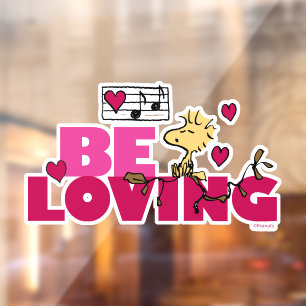 Autocollant Pour Fenêtre cacahuètes   Saint Valentin   Woodstock Be Love