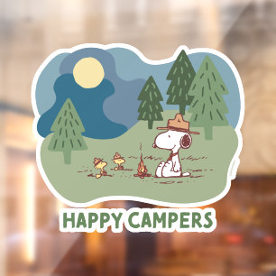 Autocollant Pour Fenêtre cacahuètes Site du camp de Snoopy & Woodstock