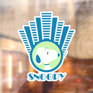 Autocollant Pour Fenêtre cacahuètes   Snoopy Blue Deco Dreams
