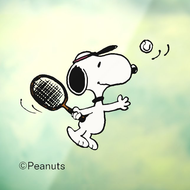 Autocollant Pour Fenêtre cacahuètes | Snoopy Joue Au Tennis (Feuille 3)