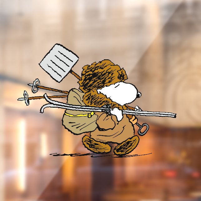 Autocollant Pour Fenêtre cacahuètes | Snoopy Snow Warrior (Feuille 2)