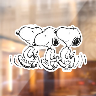 Autocollant Pour Fenêtre cacahuètes   Snoopy Walking Tall
