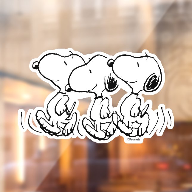 Autocollant Pour Fenêtre cacahuètes | Snoopy Walking Tall (Feuille 2)