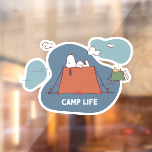 Autocollant Pour Fenêtre cacahuètes   Snoopy & Woodstock Camp Life