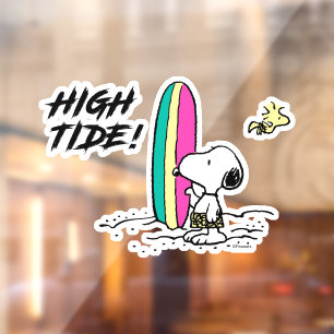 Autocollant Pour Fenêtre cacahuètes   Snoopy & Woodstock High Tide