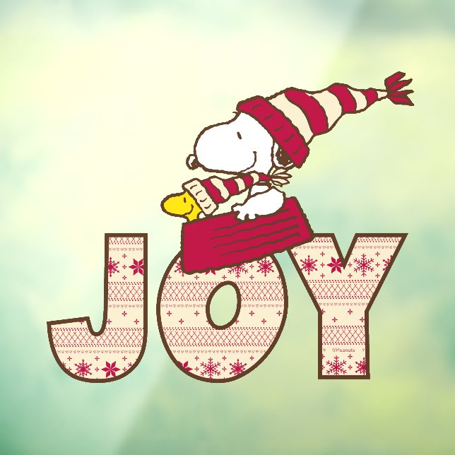 Autocollant Pour Fenêtre cacahuètes | Snoopy & Woodstock Joy Sled Ride (Feuille 3)