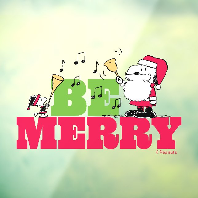 Autocollant Pour Fenêtre cacahuètes | Sois Joyeux Noël (Feuille 3)
