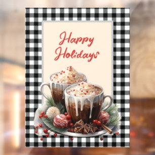 Autocollant Pour Fenêtre Cacao de Noël personnalisable