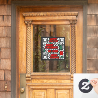 Autocollant Pour Fenêtre Cadeau code QR de Noël