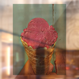Autocollant Pour Fenêtre Cadeau d'anniversaire de crème glacée