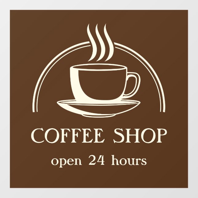 Autocollant Pour Fenêtre Café (Feuille)