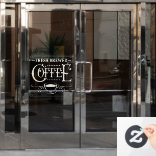 Autocollant Pour Fenêtre Café frais brassé