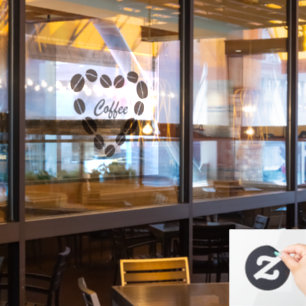 Autocollant Pour Fenêtre Café Love Café Bean Heart