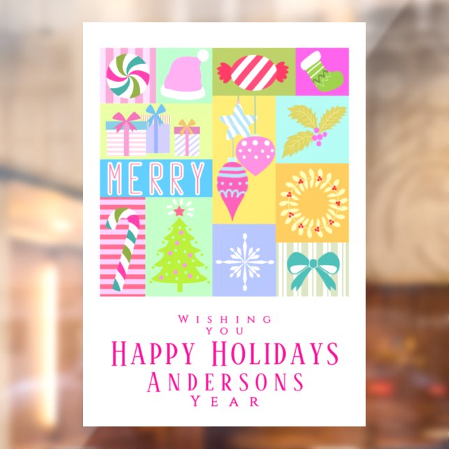 Autocollant Pour Fenêtre Calendrier de Noël (Feuille 2)