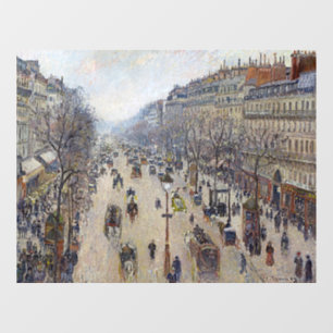 Autocollant Pour Fenêtre Camille Pissarro - Boulevard Montmartre, matin