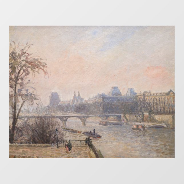 Autocollant Pour Fenêtre Camille Pissarro - La Seine et le Louvre (Feuille)