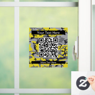 Autocollant Pour Fenêtre Camo jaune et gris, Camouflage, Militaire, Armée