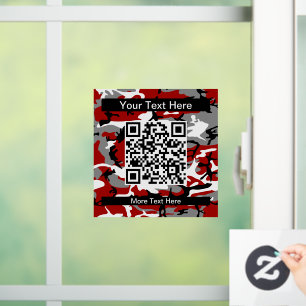 Autocollant Pour Fenêtre Camo rouge et gris, Camouflage, Militaire, Armée