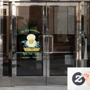 Autocollant Pour Fenêtre Caricature jaune mignon pour canard bébé