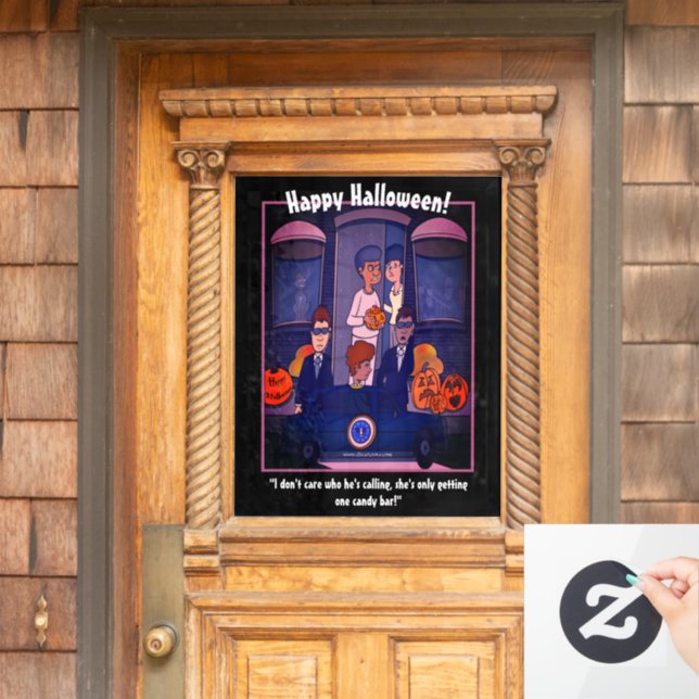 Autocollant Pour Fenêtre Carte Postale Trick Ou Treat (Porte d'accueil)