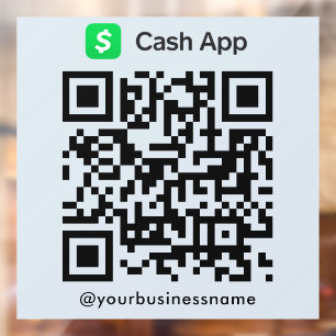 Autocollant Pour Fenêtre Cash App QR Code code de paiement numérisation pou