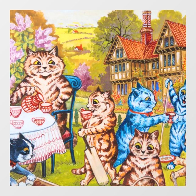 Autocollant Pour Fenêtre Cat Garden Party (Feuille)