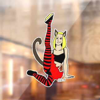 Autocollant Pour Fenêtre catgirl