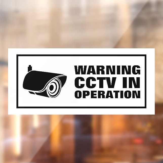 Autocollant Pour Fenêtre CCTV en opération (Feuille 2)