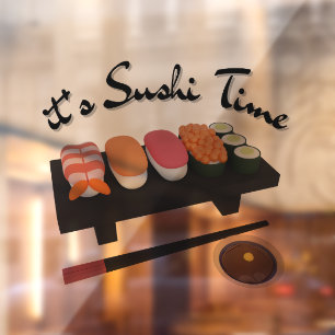 Autocollant Pour Fenêtre C'est l'heure du sushi